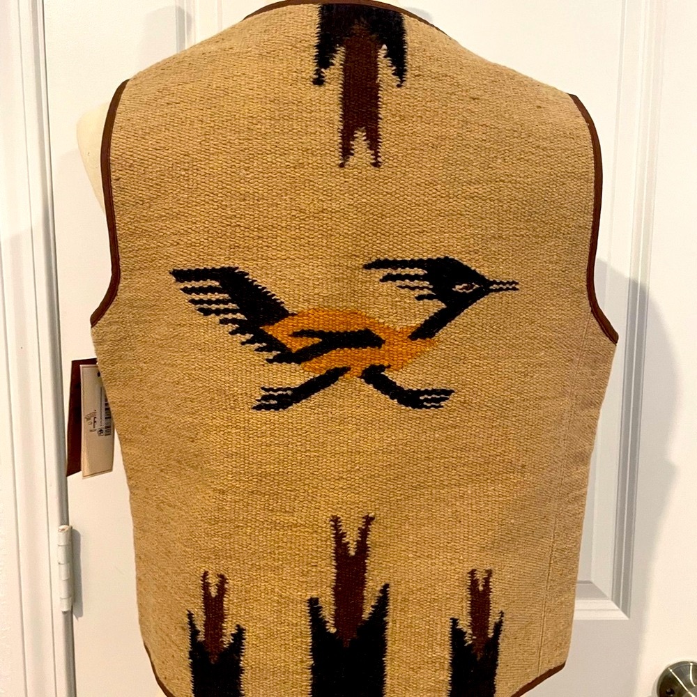RRL Ralph Lauren Woven Vest with Bird Design